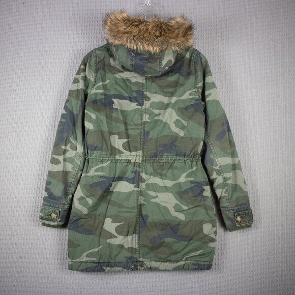 Abercrombie & Fitch Camo Fur Parka Coat - Picture 2 of 8